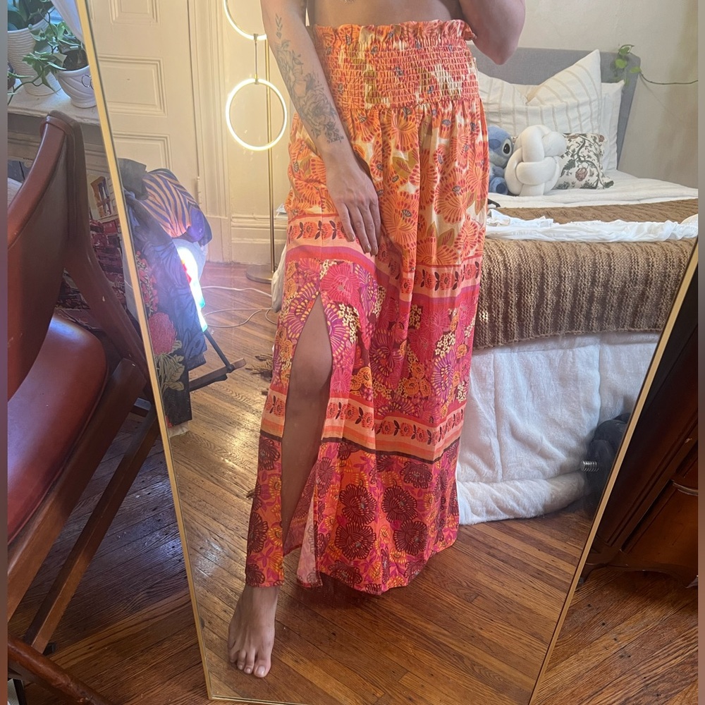 FARM Rio Bright Orange Butterfly skirt